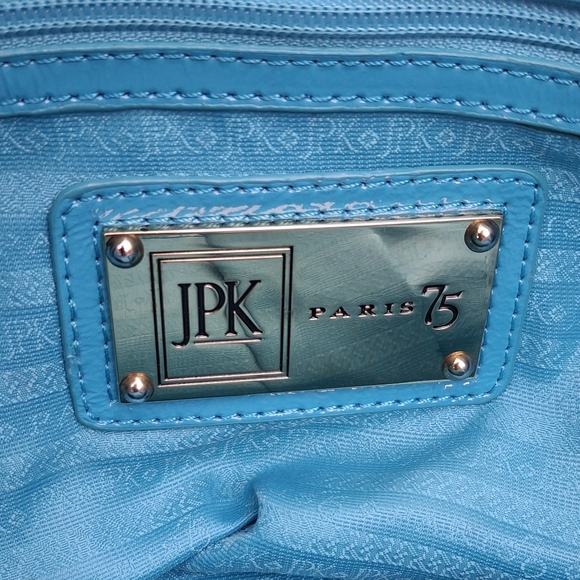 JPK Paris 75 Blue Patent Leather Large Work Travel Tote - Picture 12 of 16